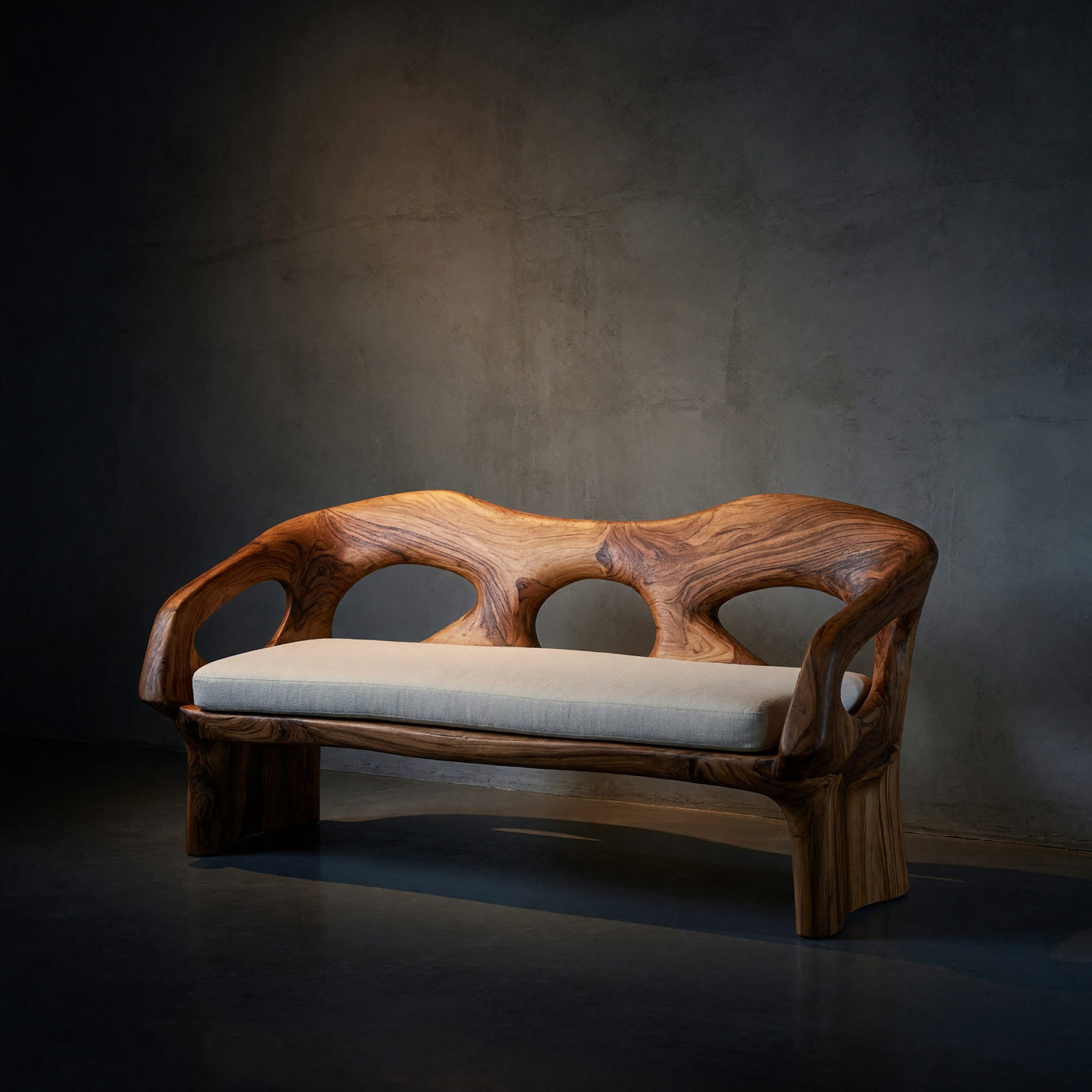 Solid Wood Sofa Sculptural Natural Living Room Copy