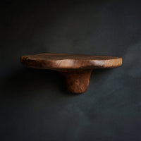 Solid Wood Mushroom Shelf Handcrafted Live Edge Modern