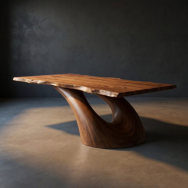 Modern Live Edge Dining Table For Open Concept Dining