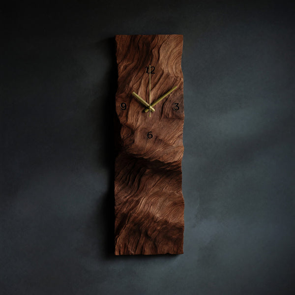 Solid Wood Clock Vertical Wall Living Room