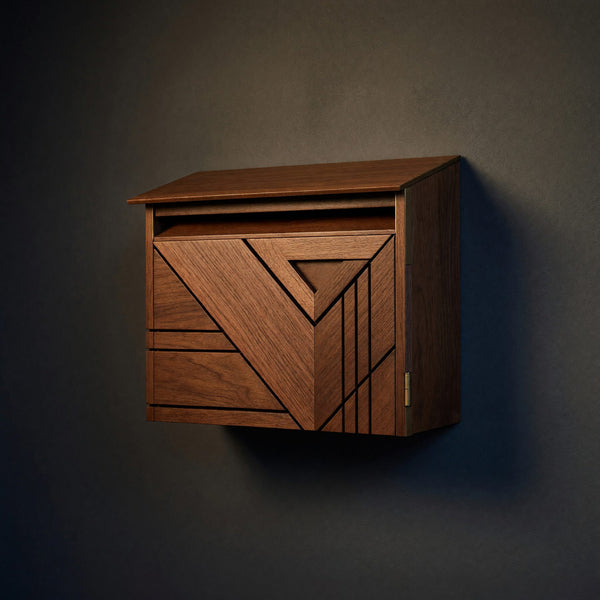 Solid Wood Mailbox Post Farmhouse Sculpture Outdoor Patio