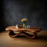 Where the Room Slows Down: A Ribbon Curve Coffee Table