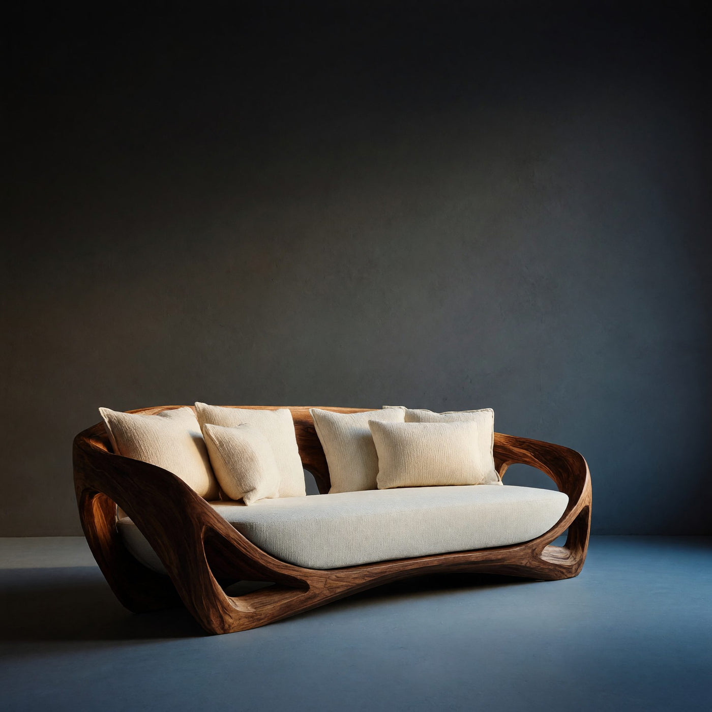 Solid Wood Sofa Living Room