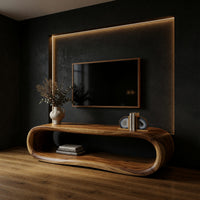 Made of One Unbroken Curve: A Sculptural TV Console