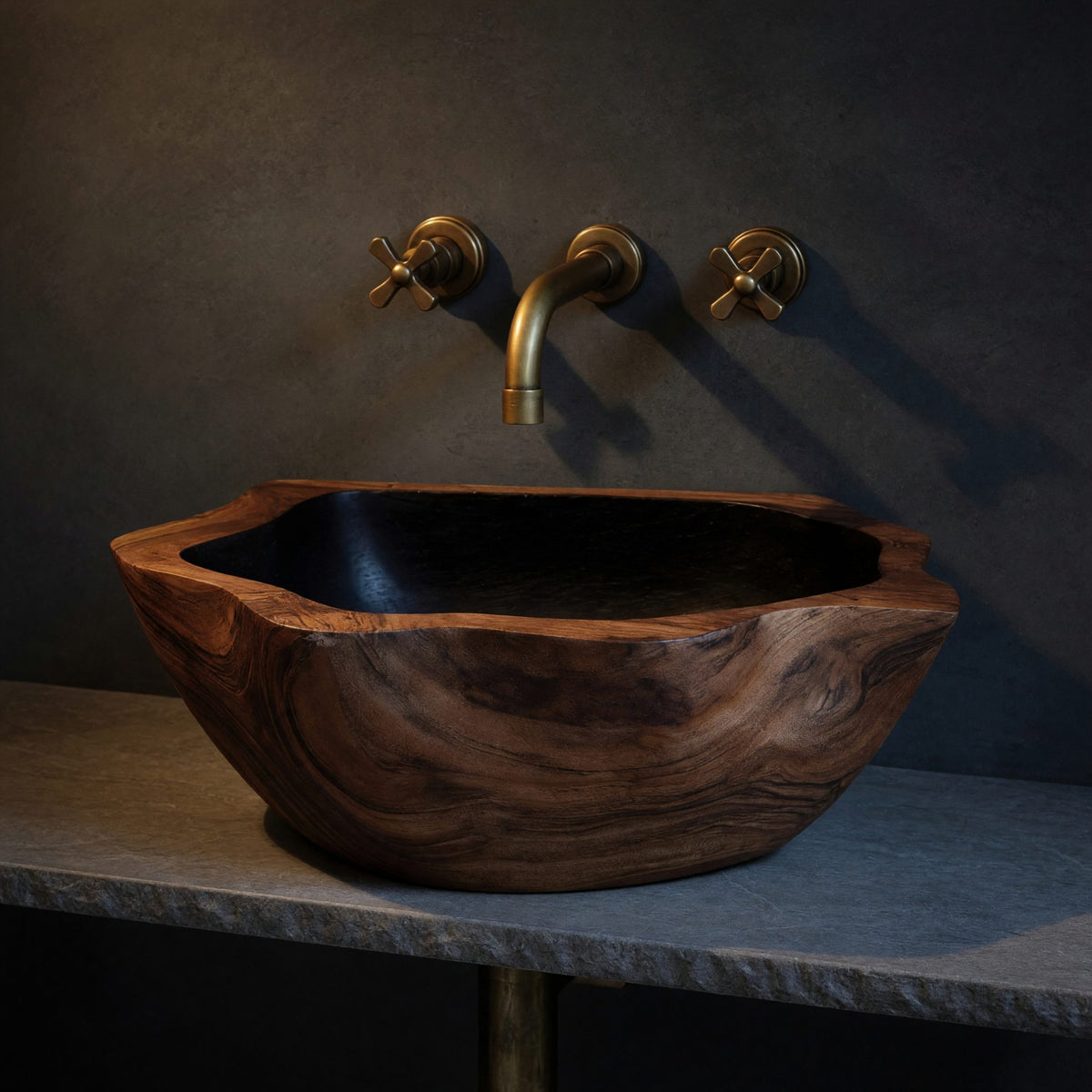 Solid Wood Sink Vanity Mid Century Solid Bathroom Storage