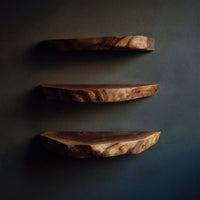 Solid Wood Natural Wood Floating Shelves Handcrafted Solid Corner Shelf Furniture