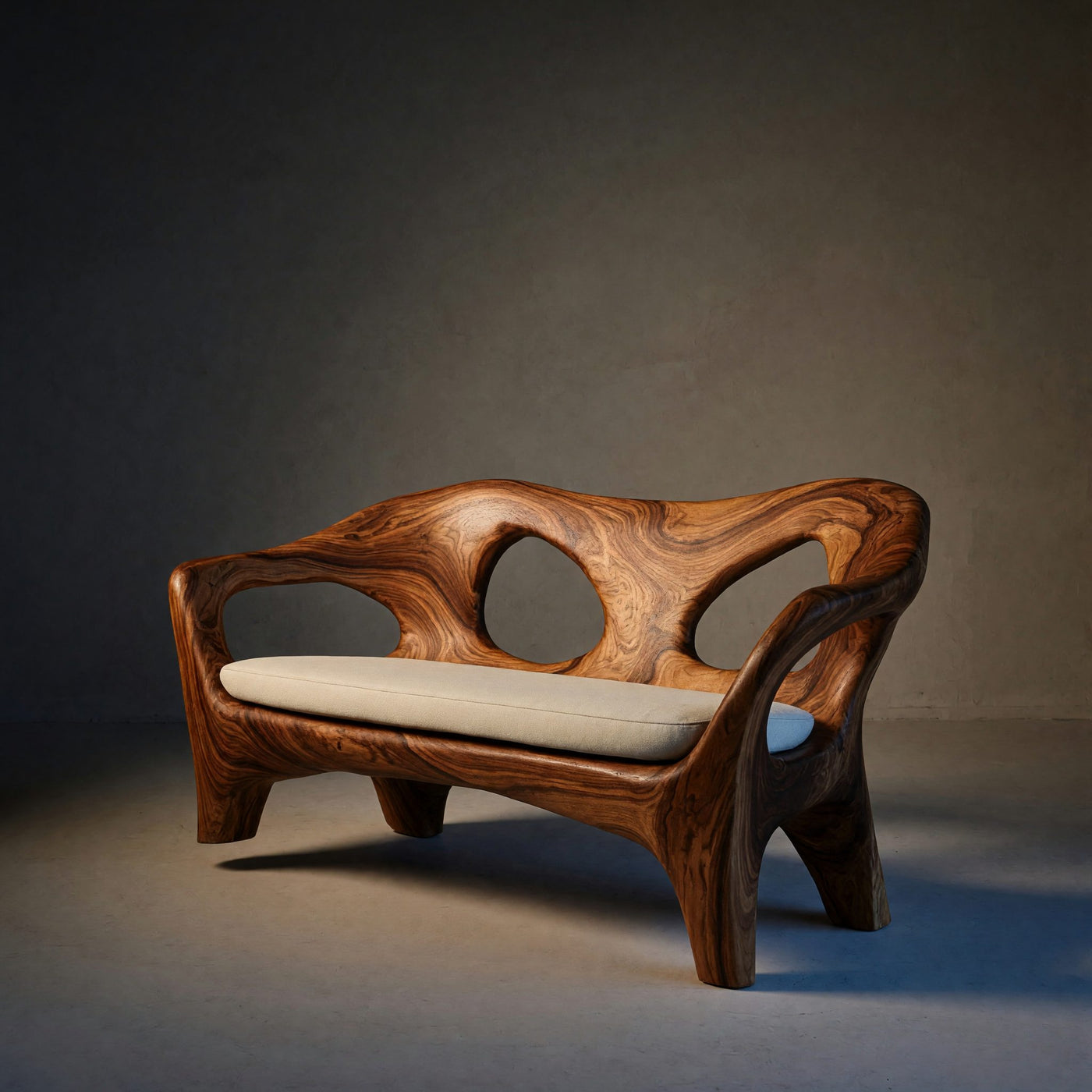 Solid Wood Sofa Luxury With Sculptural Form Bold Statement Home
