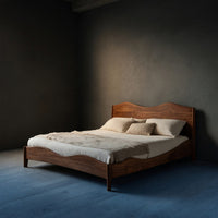Solid Wood Bed Frame Luxury Set Headboard Bedroom
