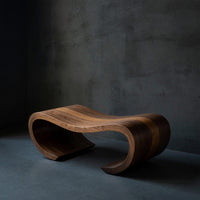 Solid Wood Teak Shower Bench Curved Spa Bathroom