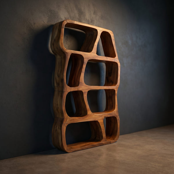 Scandinavian Artistic Bookshelf Display Organizer For Bedroom Space