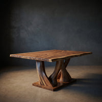 Modern Live Edge Kitchen Table For Garden Villa