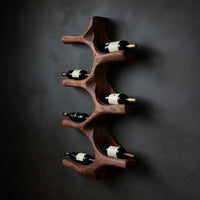 Solid Wood Wine Rack Wall Mounted Natural Kitchen