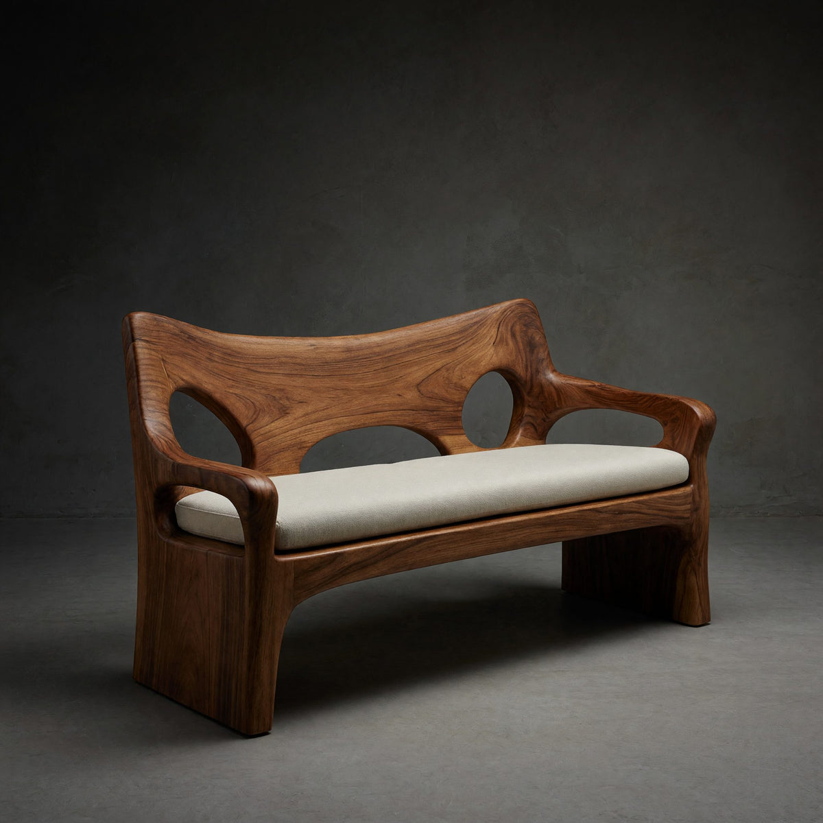 Solid Wood Sofa With Sculptural Frame Home