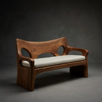 Solid Wood Sofa With Sculptural Frame Home