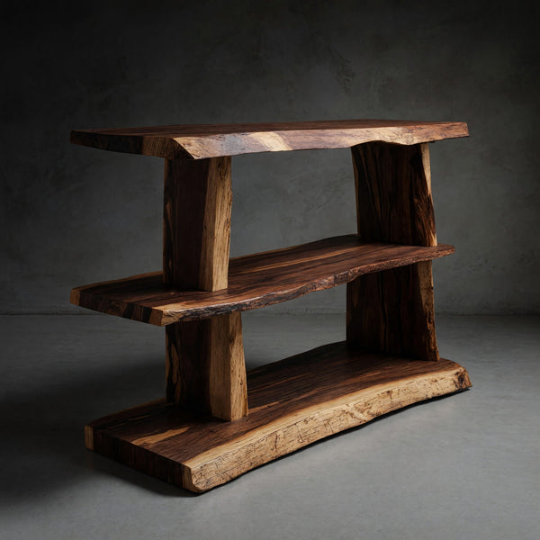 Solid Wood Standing Shelf Large Display Living Room Storage