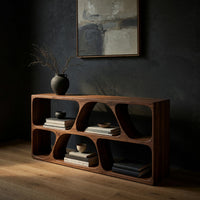 Figured Walnut Console Table for a Living Room Wall