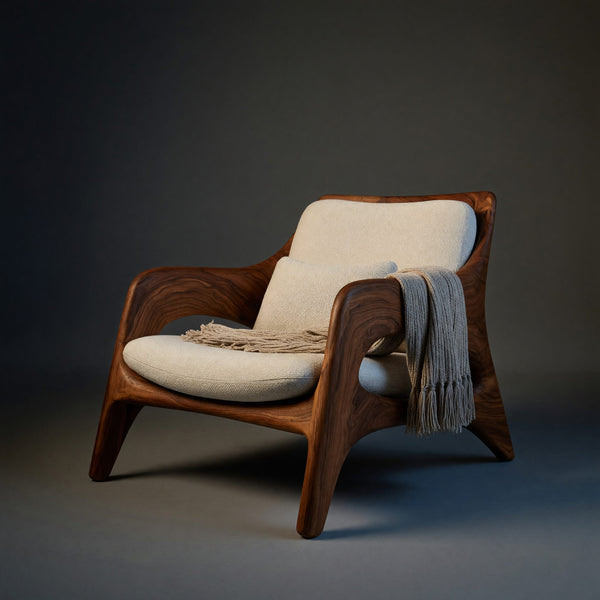 Solid Wood Chair Natural Home Balcony