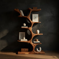 Tree Form Bookcase with Branching Open Arms