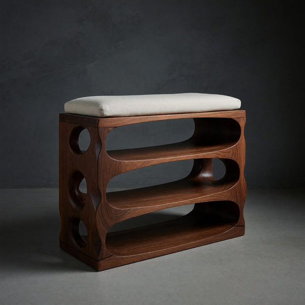 Solid Wood Shoe Storage Bench Minimalist Condo Entryway Placement