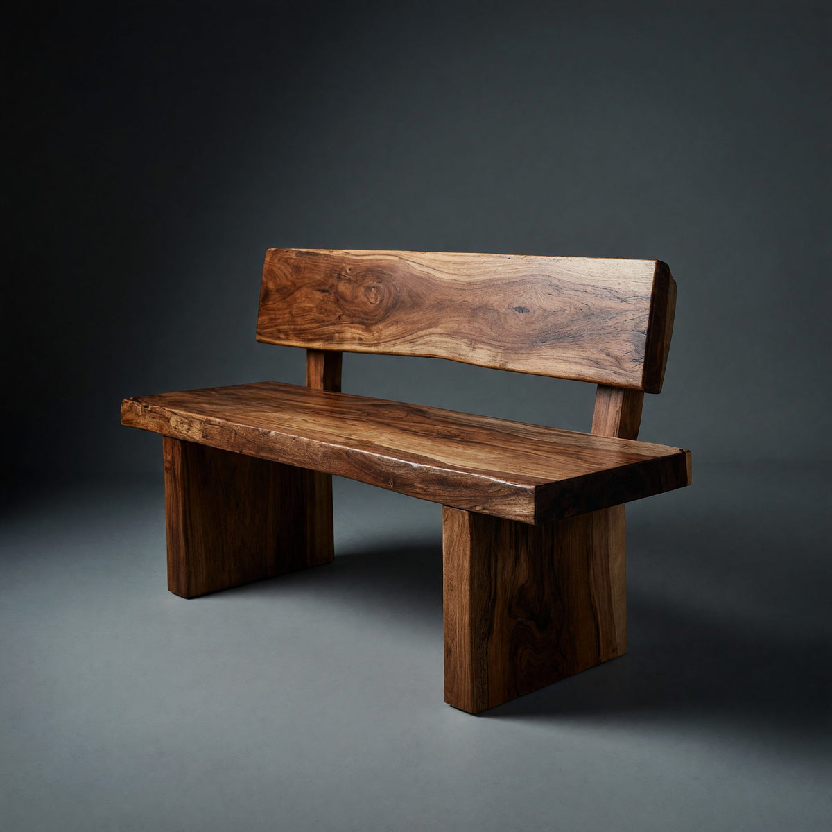 Solid Wood Outdoor Garden Bench Handcrafted Patio