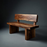 Solid Wood Outdoor Garden Bench Handcrafted Patio