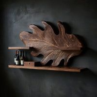 Solid Wood Wine Rack Farmhouse Wall Hallway Beverage Accent Storage
