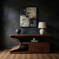 Ribbonfold Console Table, Hand-Shaped from Solid Walnut
