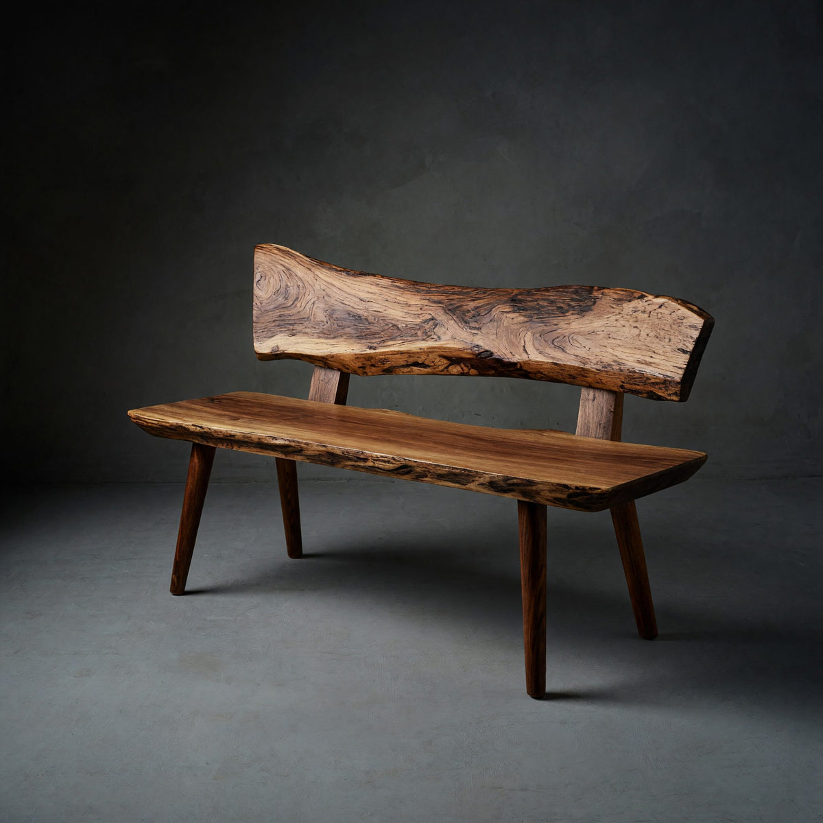Solid Wood Outdoor Garden Bench Minimal Green