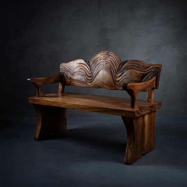 Solid Wood Outdoor Garden Bench Live Edge Entryway Interior Home