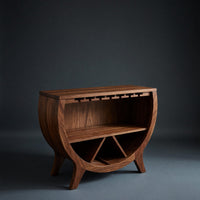 Solid Wood Bar Cabinet Wine With Bottle Storage Home