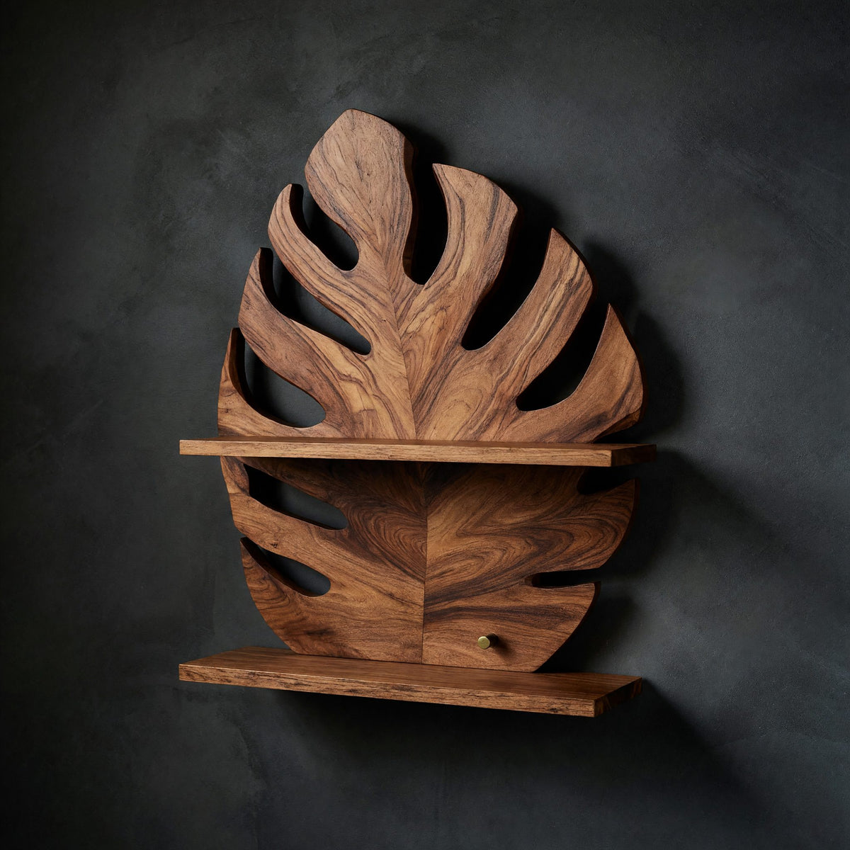 Solid Wood Corner Wall Bathroom Shelf Leaf, II