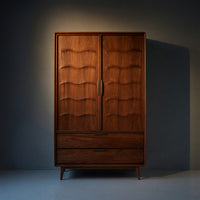 Solid Wood Wardrobe With Drawers Bedroom