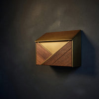 Solid Wood Mailbox Post Sculpture Outdoor Furniture Yard