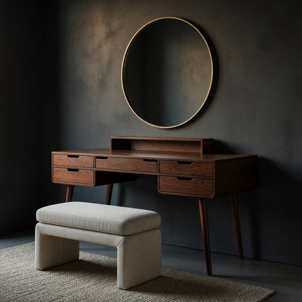 Solid Wood Dressing Table Classic Makeup Vanity Desk Room Beauty Area