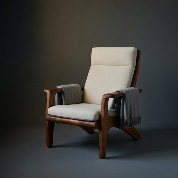 Solid Wood Chair Armchair Reading Nook