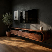 One Run of Walnut, Wrapped Into a Media Console