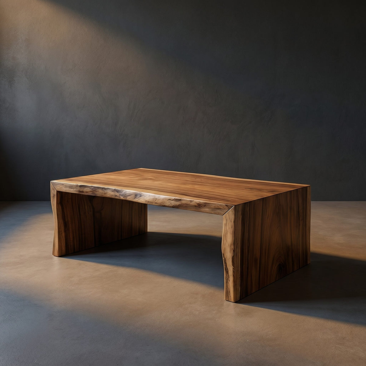 Minimalist Wood Coffee Table For High Ceiling Room