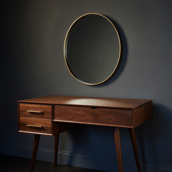 Solid Wood Dressing Table Mid Century Modern Vanity Desk With Drawers