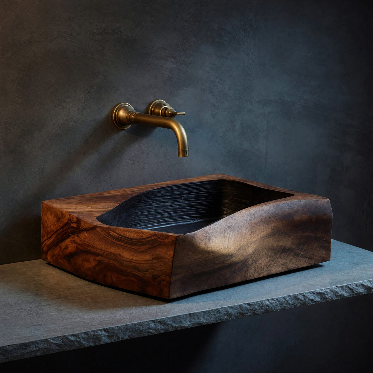 Solid Wood Sink Vanity Farmhouse Wall Mounted Bathroom Warm Bathroom