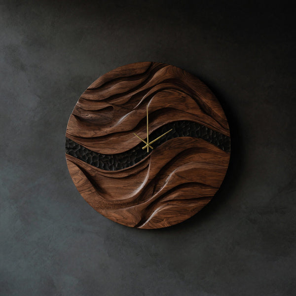 Solid Wood Clock Wall Living Room