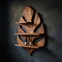 Solid Wood Wine Rack Boho Wall Living Space Arrangement