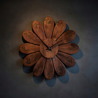 Solid Wood Clock Artisan Wall Contemporary Living Space