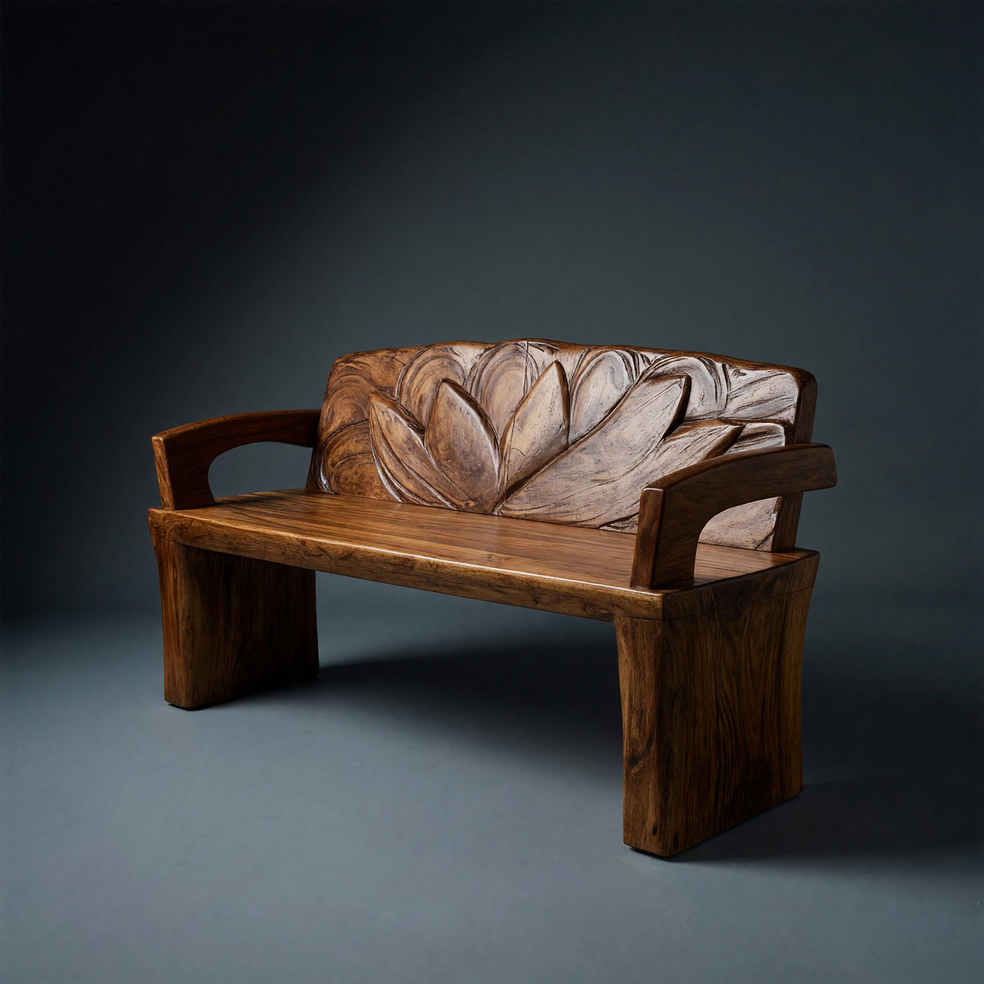 Solid Wood Outdoor Garden Bench Live Edge Handmade Entryway Seating