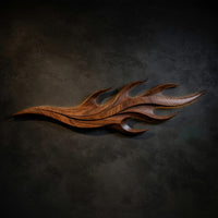 Nightcurl Walnut Wall Art with Hooked Flame Tips — view 1