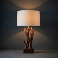 Rustic Wooden Wall Mounted Light With Branch Form For Bedroom