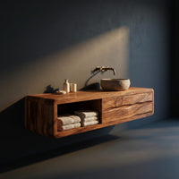 Solid Wood Bathroom Vanity Space