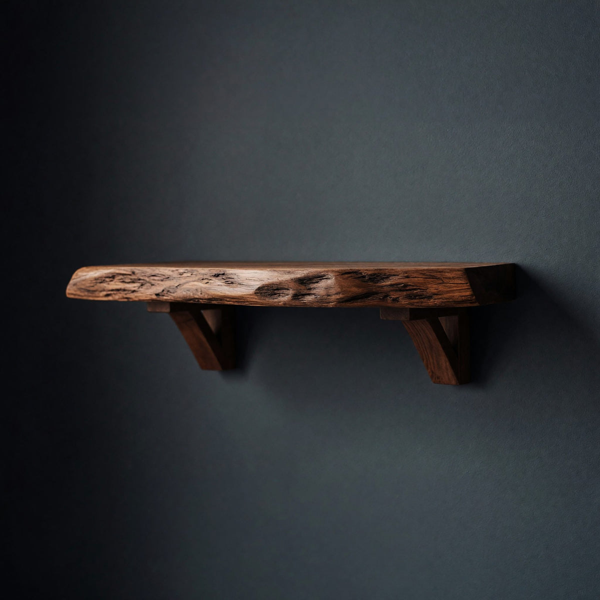 Solid Wood Natural Wood Floating Shelves Mid Century Solid Shelf Bedroom