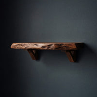 Solid Wood Natural Wood Floating Shelves Mid Century Solid Shelf Bedroom