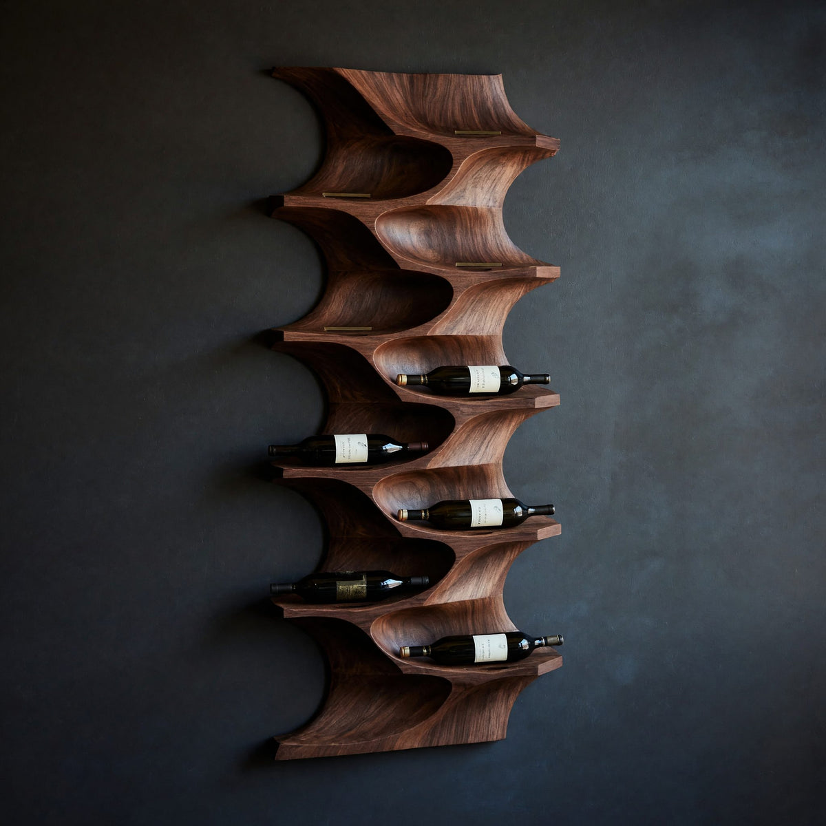 Solid Wood Wine Rack Natural Dining Room Wall Display