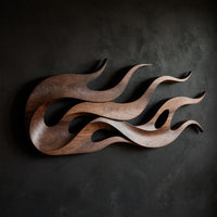 Where the Fire Lies Down: A Carved Walnut Wall Relief, view 2 — view 2